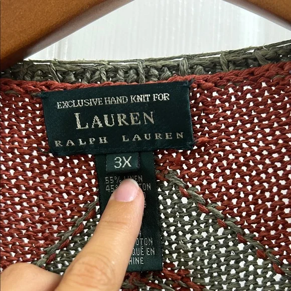 Lauren Ralph Lauren Red and Green Knit Sweater - Picture 2 of 3